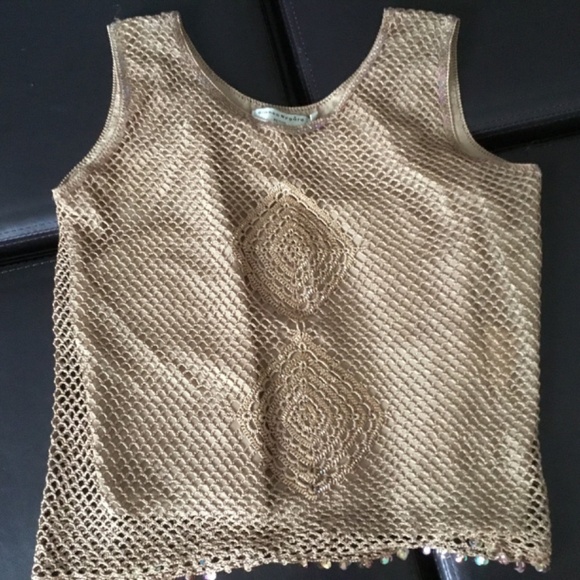 An elegant Bianca Nygard retro special occasion top. Petite m -10/12 - Picture 4 of 5